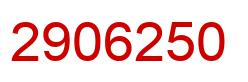 Number 2906250 red image