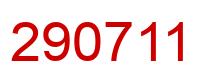 Number 290711 red image