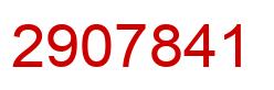 Number 2907841 red image