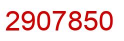Number 2907850 red image
