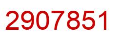 Número 2907851 imagen rojo