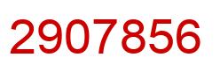 Number 2907856 red image