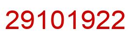 Number 29101922 red image