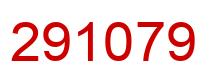 Number 291079 red image