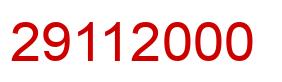 Número 29112000 imagen rojo