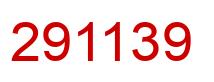 Number 291139 red image