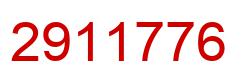 Number 2911776 red image