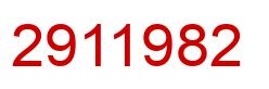 Number 2911982 red image