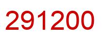 Number 291200 red image