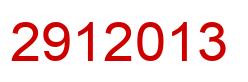 Número 2912013 imagen rojo
