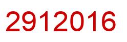 Number 2912016 red image