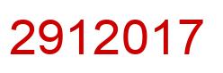 Número 2912017 imagen rojo