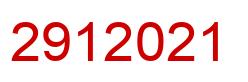 Número 2912021 imagen rojo