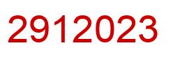 Número 2912023 imagen rojo