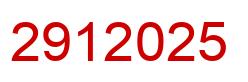 Número 2912025 imagen rojo