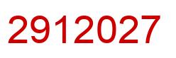 Número 2912027 imagen rojo