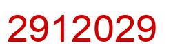 Número 2912029 imagen rojo