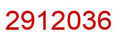 Number 2912036 red image