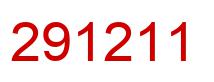 Number 291211 red image
