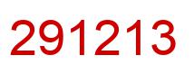 Number 291213 red image