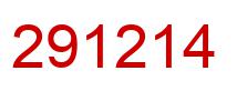 Number 291214 red image