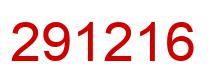 Number 291216 red image