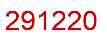 Number 291220 red image