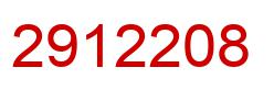 Number 2912208 red image