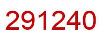 Number 291240 red image
