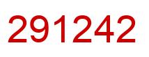 Number 291242 red image