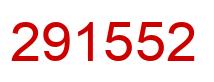 Number 291552 red image