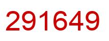 Number 291649 red image