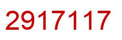 Number 2917117 red image