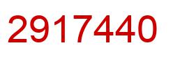 Number 2917440 red image