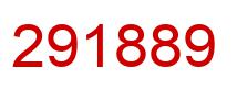 Number 291889 red image