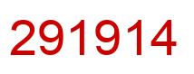 Number 291914 red image