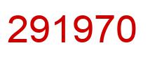 Number 291970 red image