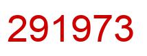 Number 291973 red image