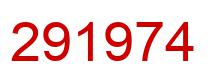 Number 291974 red image