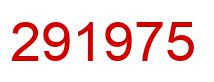 Number 291975 red image