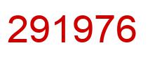 Number 291976 red image