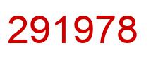 Number 291978 red image
