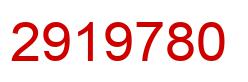 Number 2919780 red image