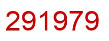 Number 291979 red image