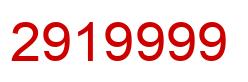 Number 2919999 red image