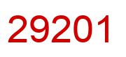 Number 29201 red image