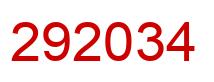 Número 292034 imagen rojo