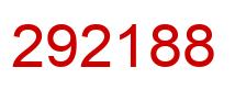 Number 292188 red image