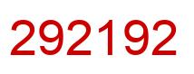 Number 292192 red image
