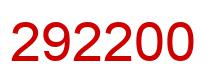 Número 292200 imagen rojo